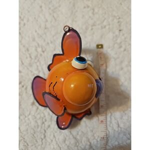 DECORATIVE Hanging FISH metal steel BRIGHT multicoloured